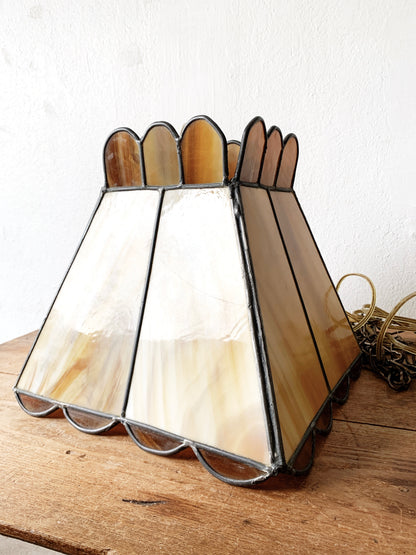 Vintage Stained Glass Pendant