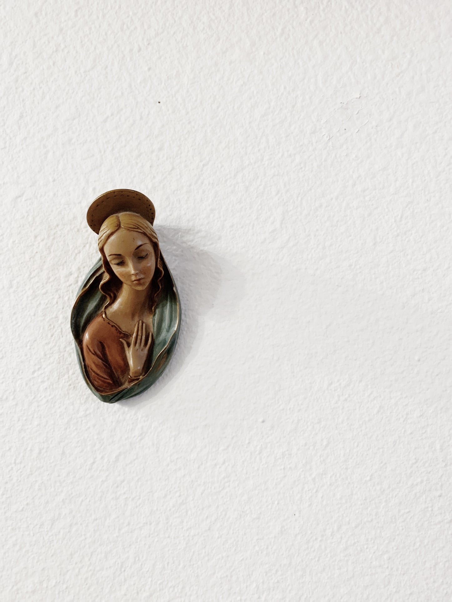 Vintage Resin 3D Mary Magdalene Plaque Italy