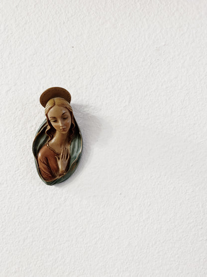 Vintage Resin 3D Mary Magdalene Plaque Italy