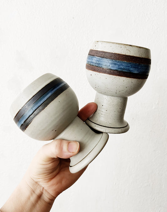 Vintage Otagiri Stoneware Goblets
