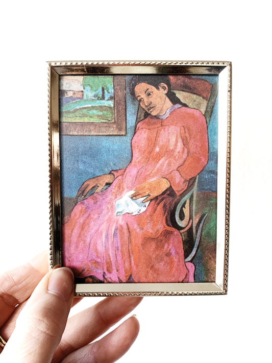 Vintage Mini Framed Gaugin Print