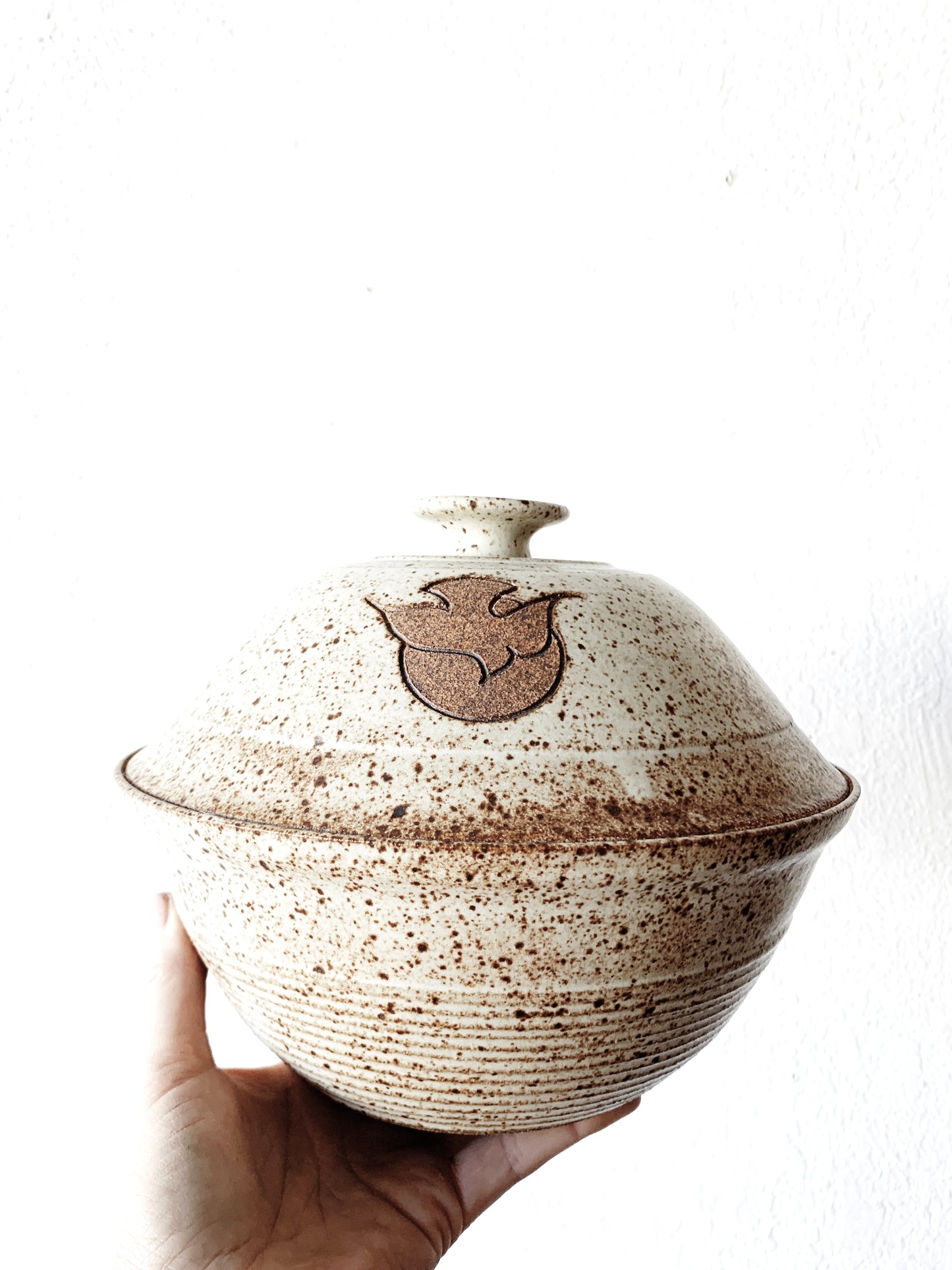 Vintage Lidded Stoneware Bowl