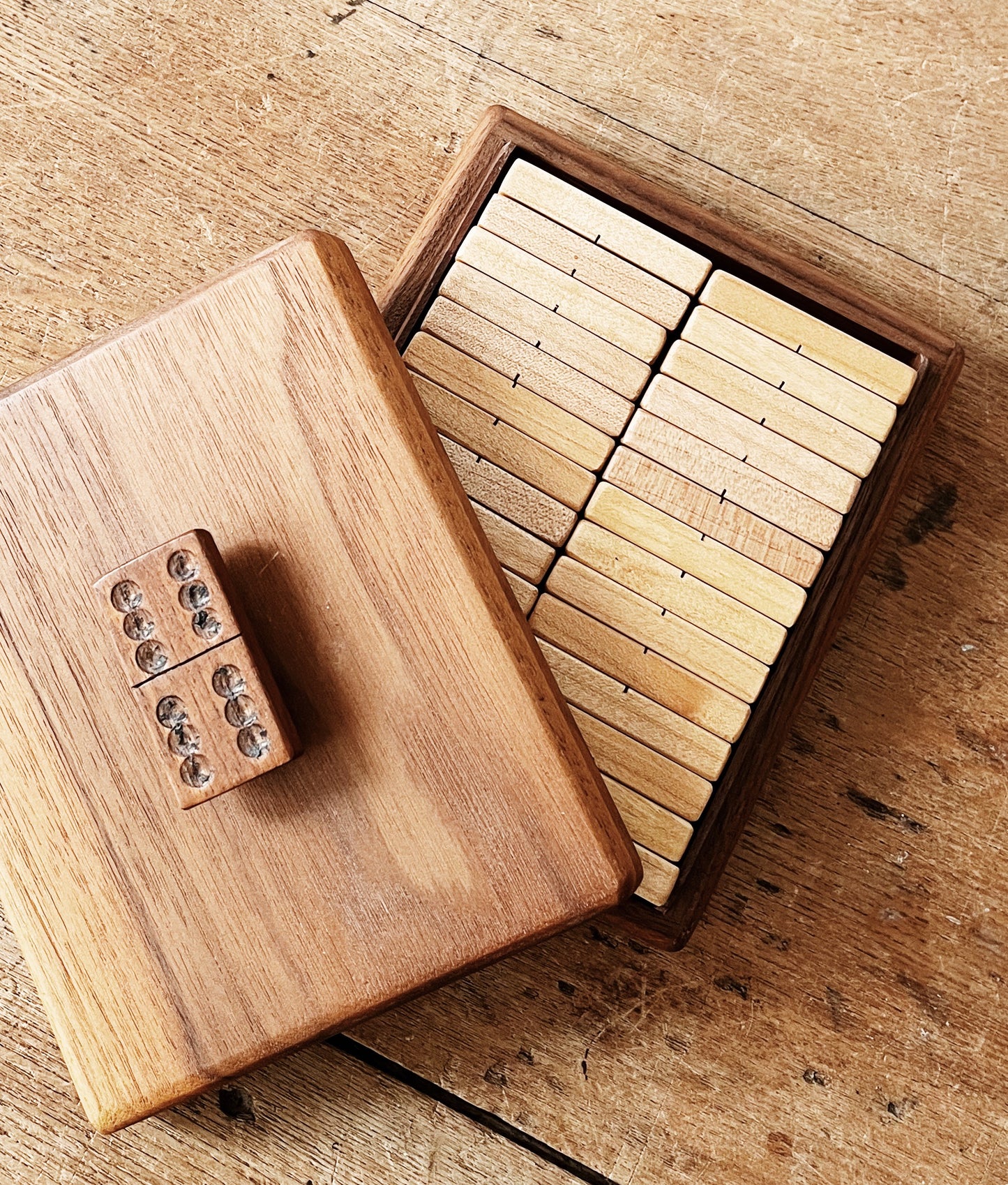 Handmade Dominoes with Box