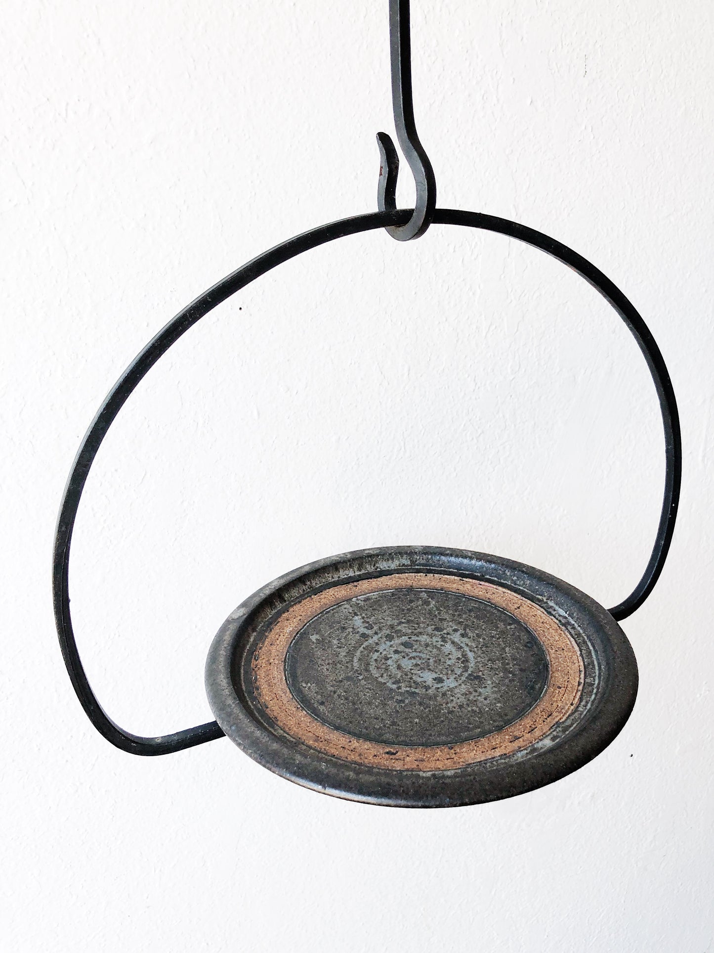 Vintage Iron Hanging Planter and Hook