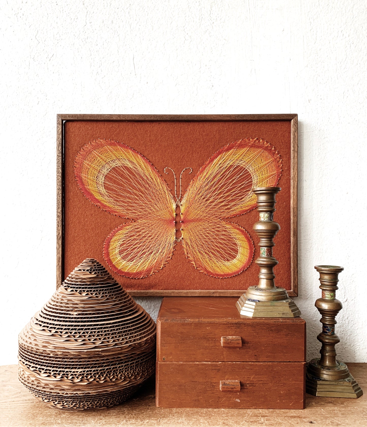 Vintage Butterfly String Art