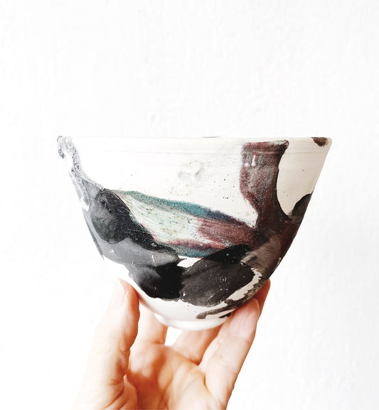 Swirled Handmade Pottery Bowl