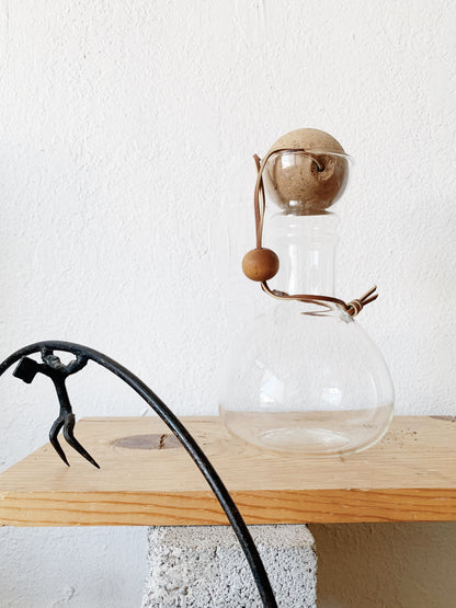 Vintage Blown Glass Decanter With Stopper