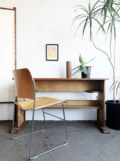 Vintage Handmade Wood Console Table or Desk