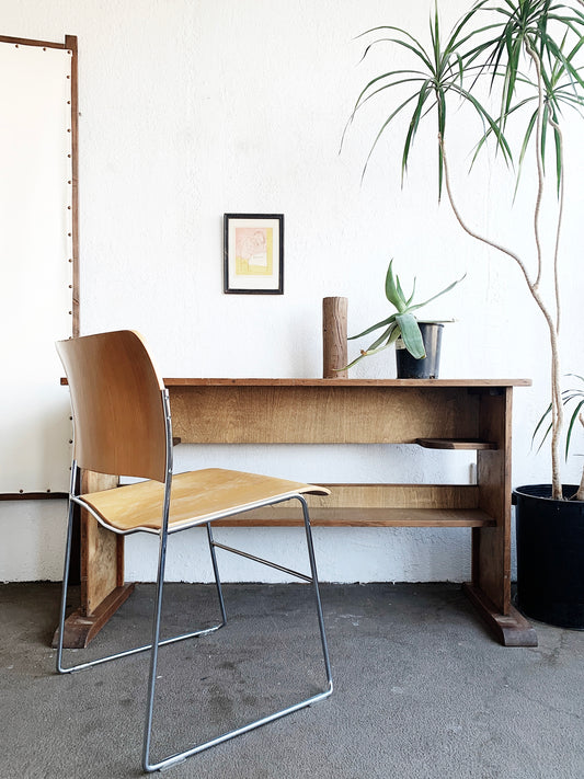 Vintage Handmade Wood Console Table or Desk