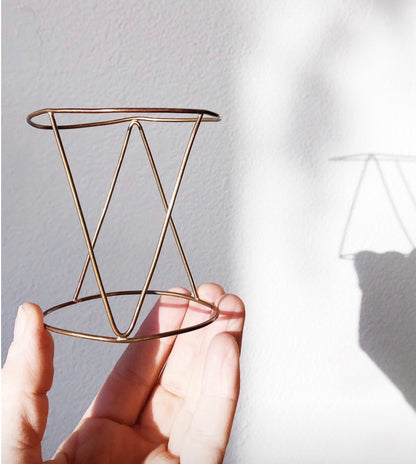 Handmade Geometric Brass Cuff