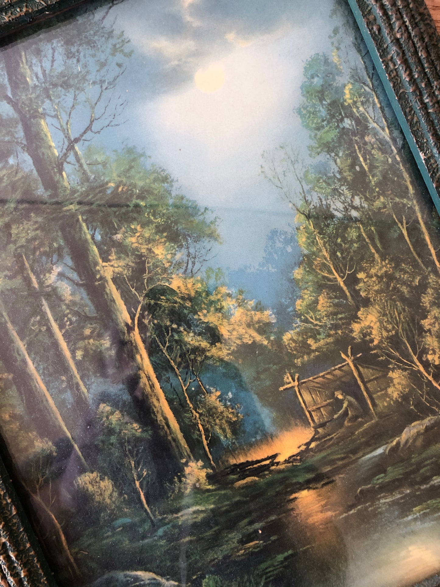 Vintage Campsite Lithograph