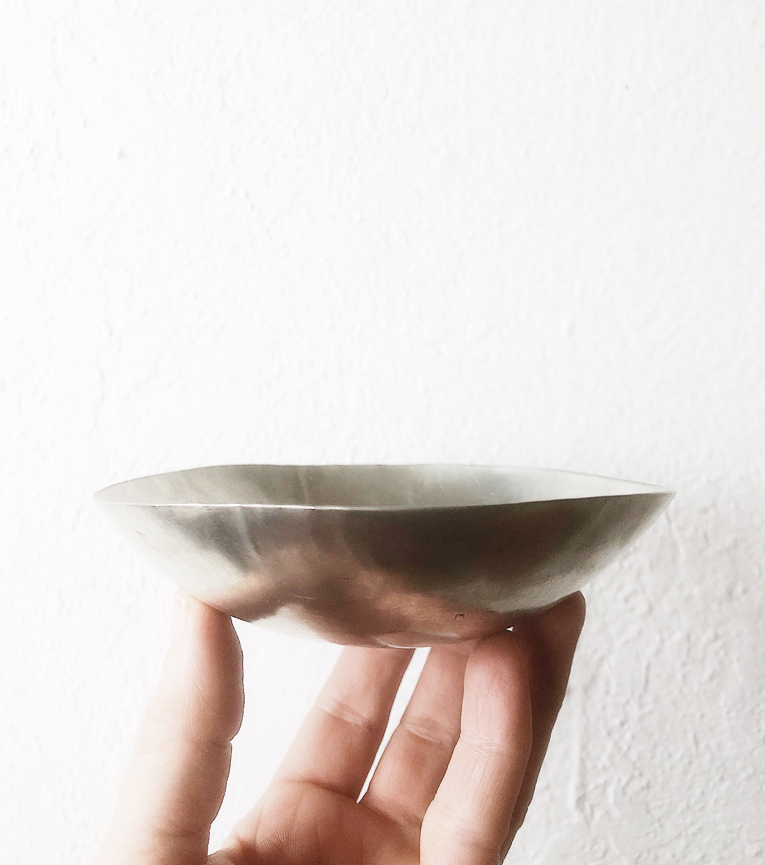 Handmade Brushed Pewter Dish