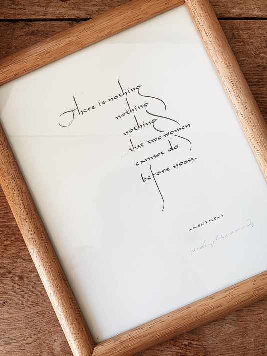 Vintage Framed Calligraphy