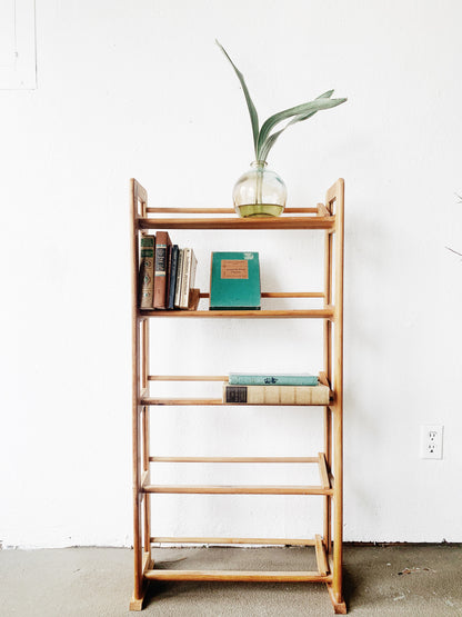 Vintage Wood Book Rack