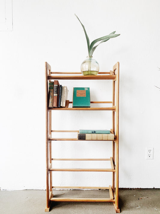Vintage Wood Book Rack