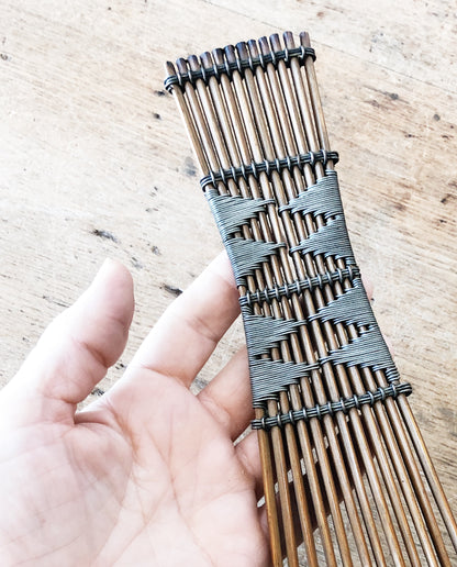 Vintage Bamboo and Wire Comb