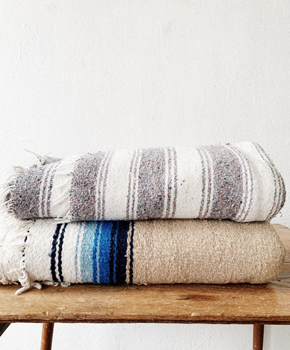 Vintage Striped Beach / Camp Blanket