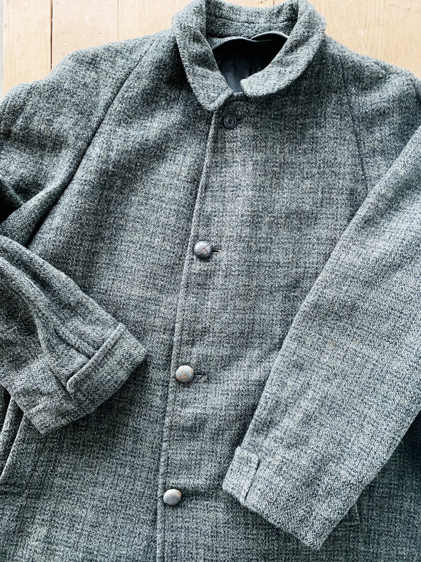 Vintage HarrisTweed Handwoven Scottish Wool Coat