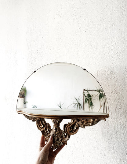 Antique Mirror Wall Shelf