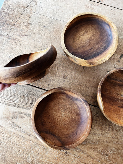 Set of Vintage Wood Bowls