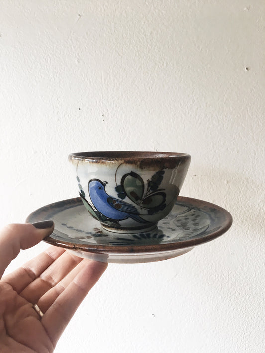 Vintage Hand Painted Cup and Saucer