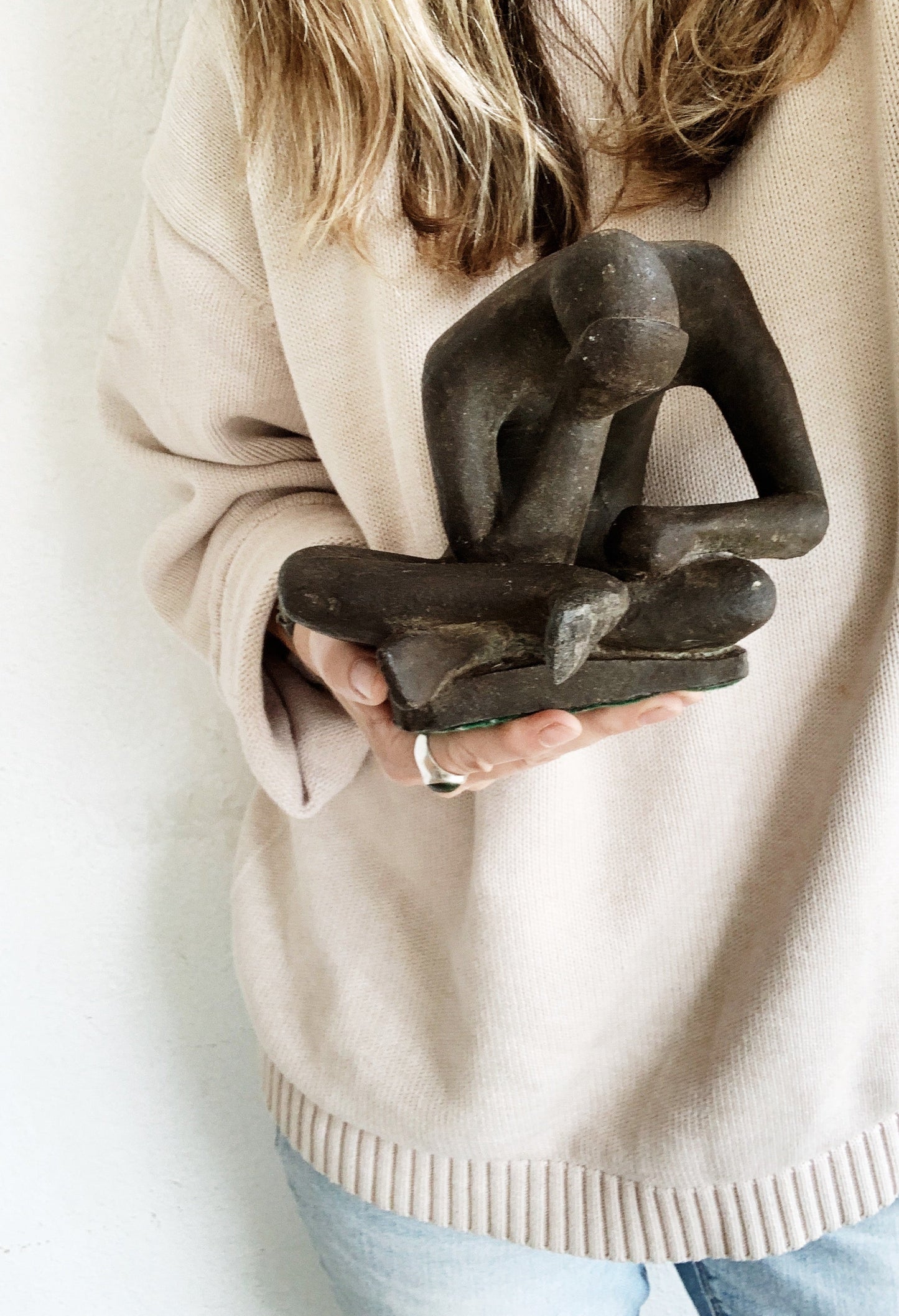 Vintage Weighty Clay Sculpture