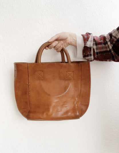 Vintage Leather Tote Bag