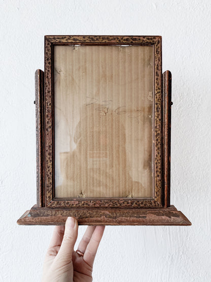 Antique Carved Wood Standing Frame