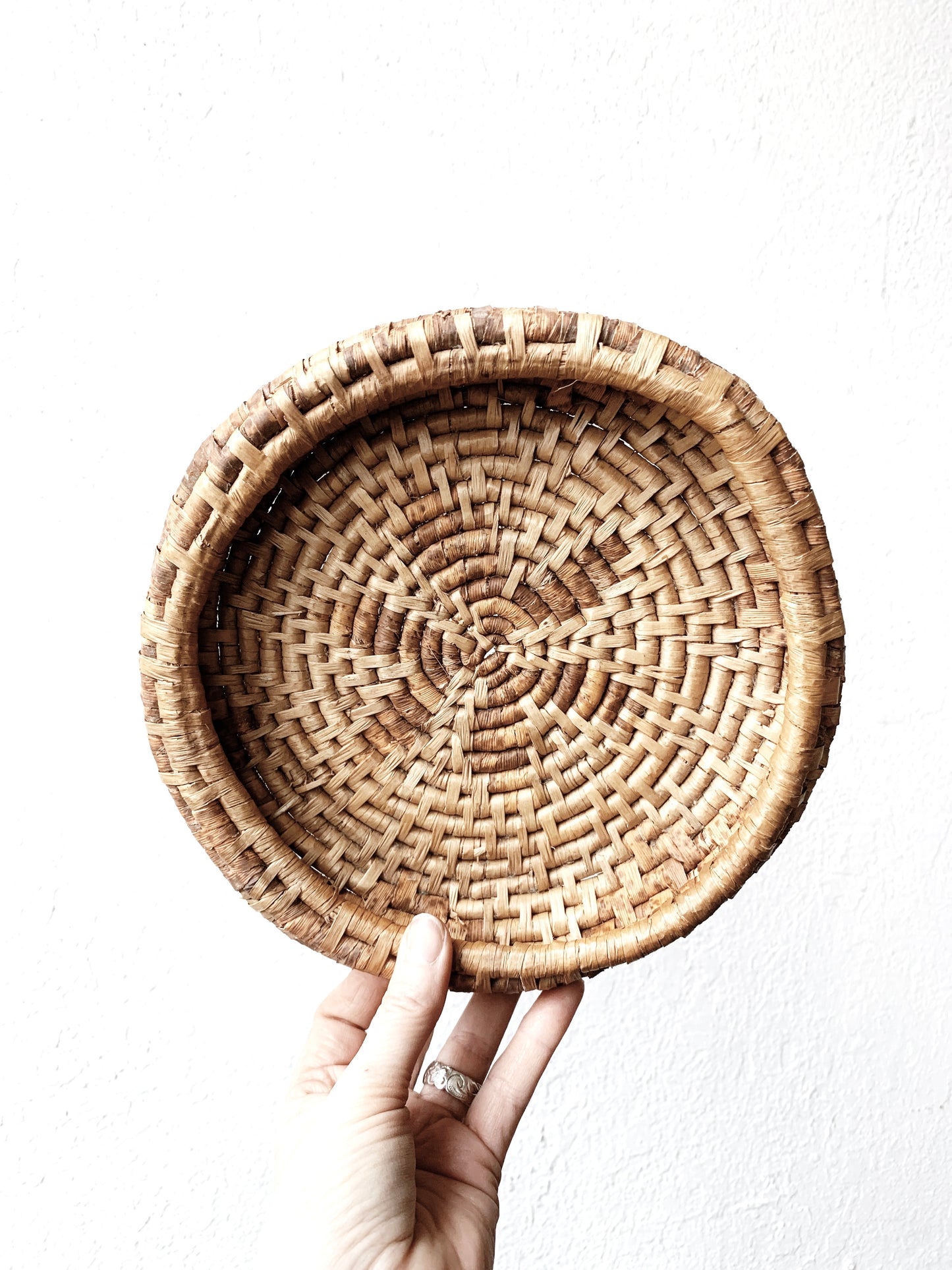 Vintage Shallow Coil Basket