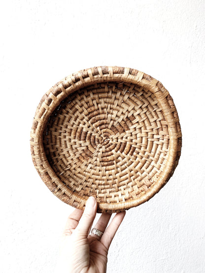 Vintage Shallow Coil Basket