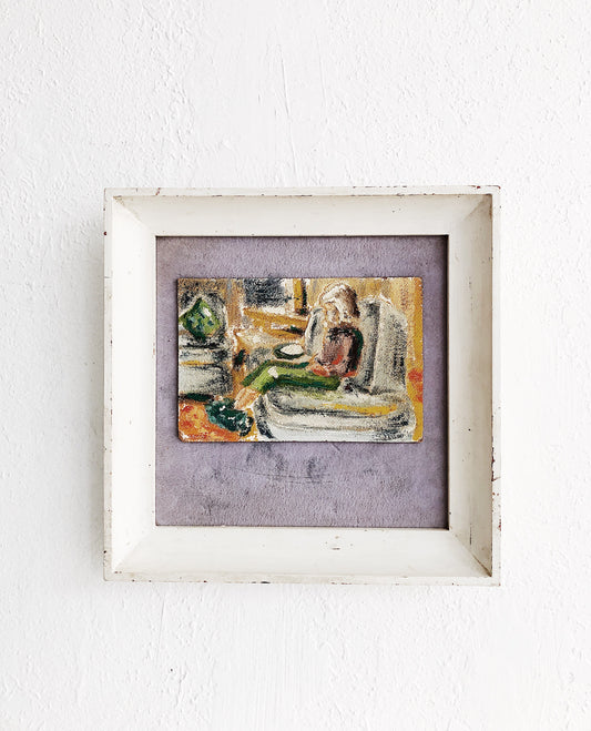 Vintage Oil Painting on Velvet