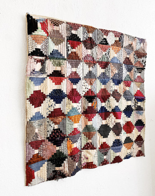 Antique Silk Quilt Hanging