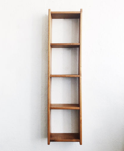 Long Wood Cubby Shelf