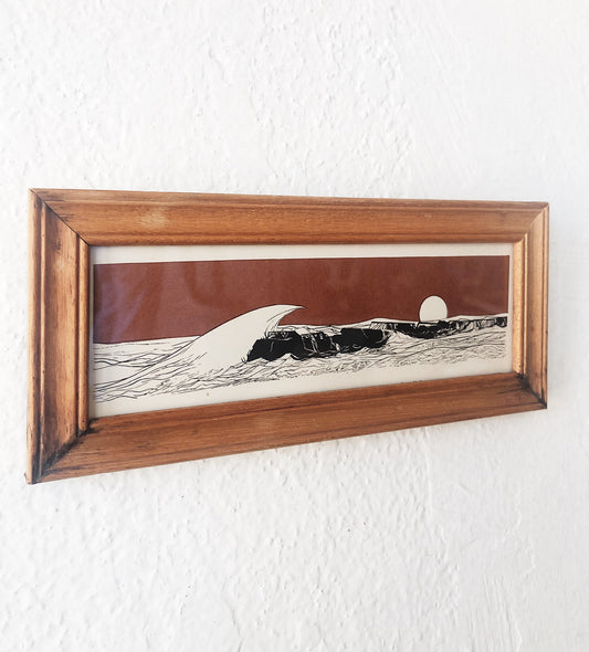 Vintage Mid Century Framed Lithograph