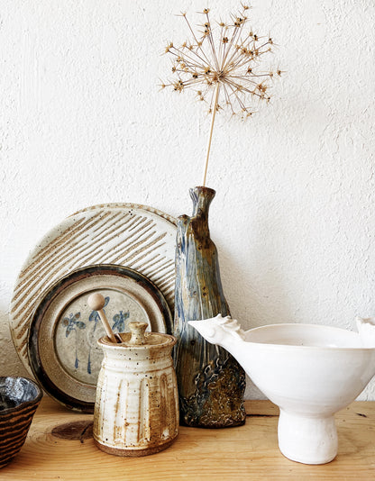 Vintage Stoneware Honey Pot