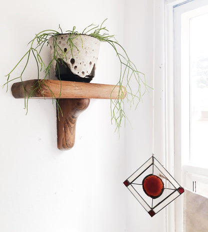 Vintage Agate Stained Glass Suncatcher