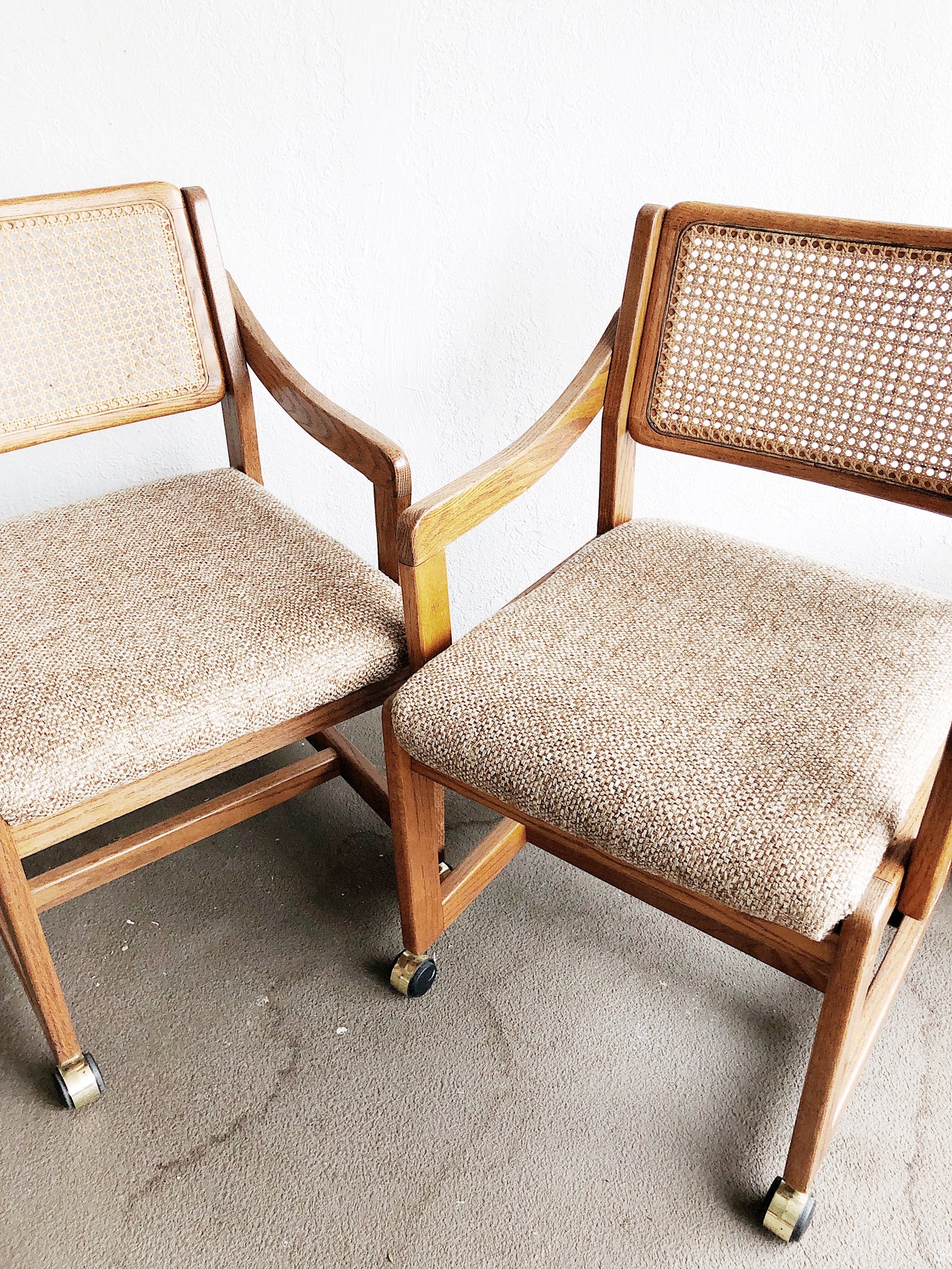 Vintage Rolling Cane Back Chair