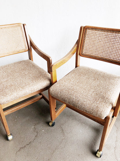 Vintage Rolling Cane Back Chair