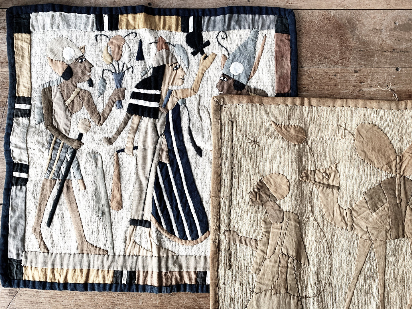 Vintage Art Deco Egyptian Revival Tapestry