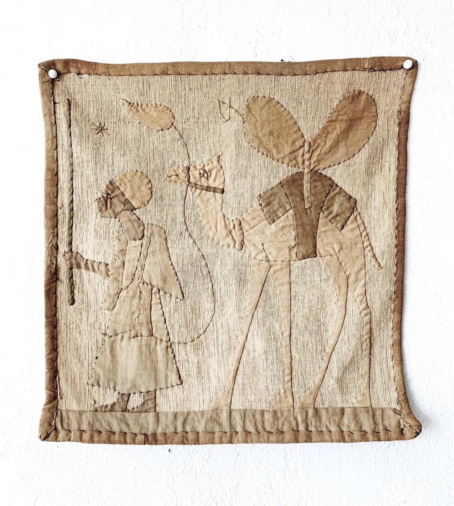 Vintage Art Deco Egyptian Revival Tapestry