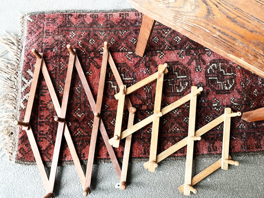 Vintage Accordion Peg Rack