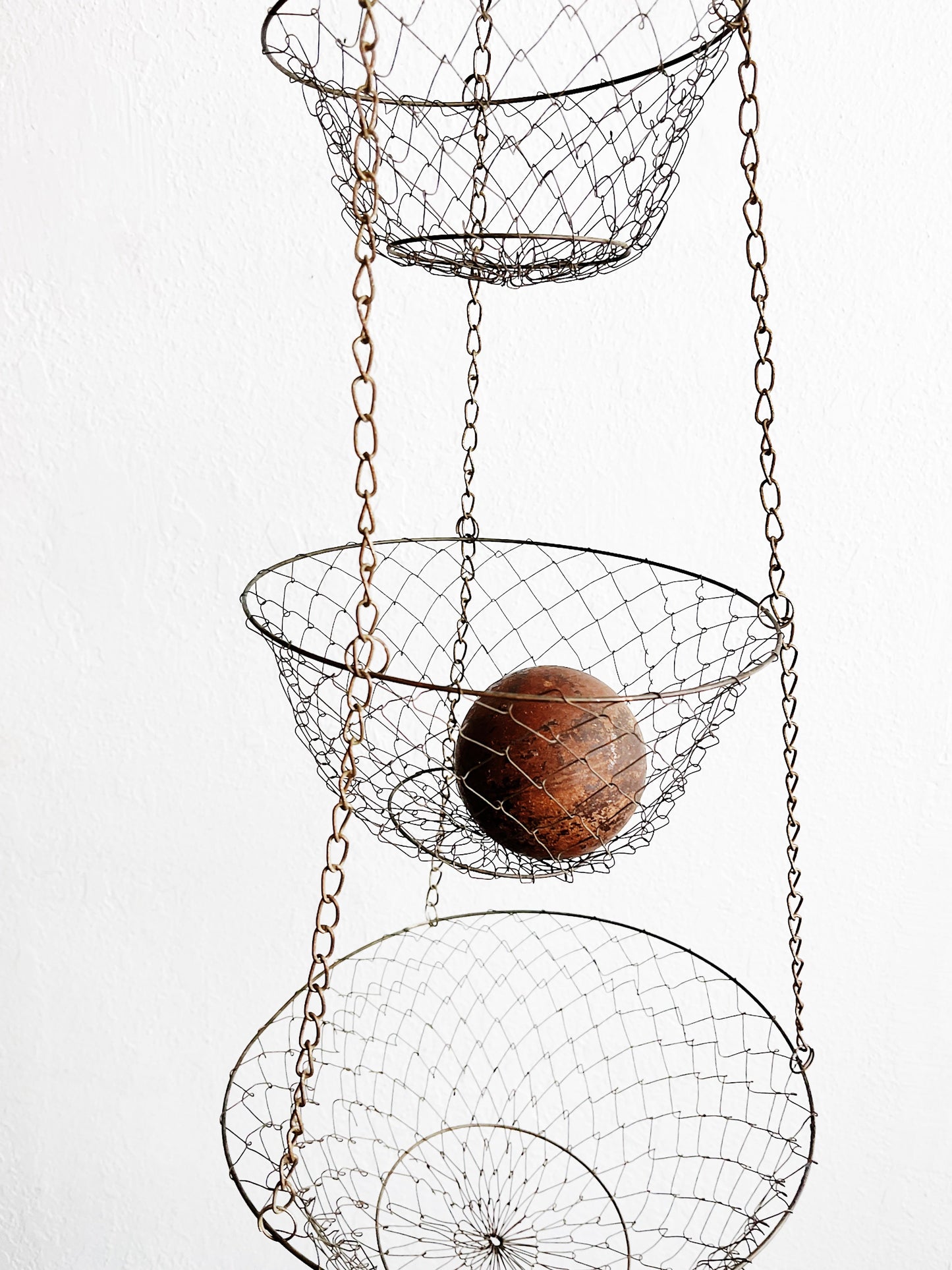 Vintage Brass Mesh Baskets