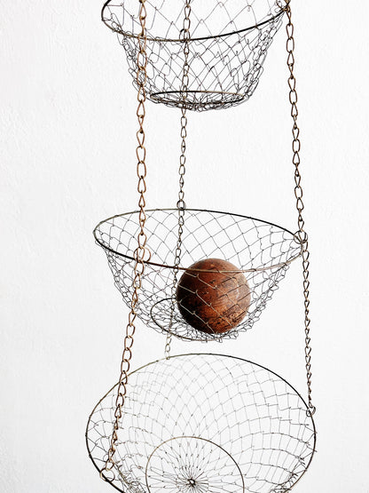Vintage Brass Mesh Baskets