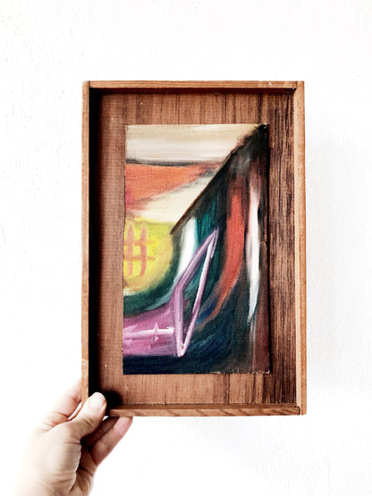 Vintage 1960s Abstract on Panel