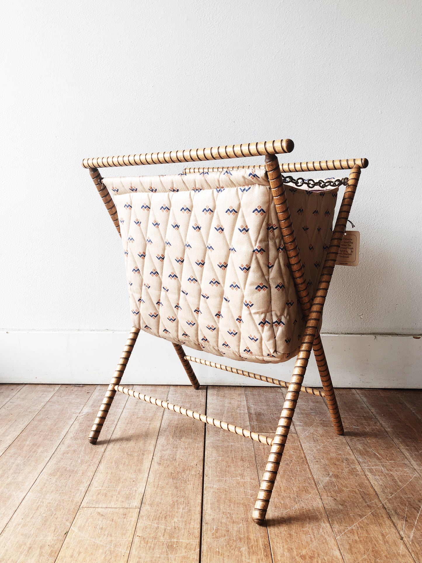 Vintage Quilted Knitting Caddy