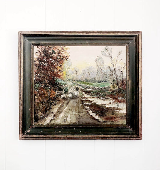 Antique Impressionist Oil Painting