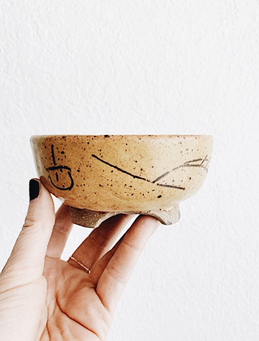 Handmade Ochre Stoneware Dish