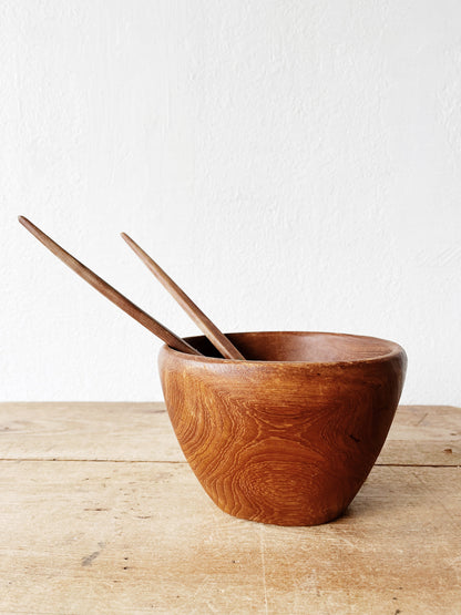 Mid Century Teak Salad Bowl