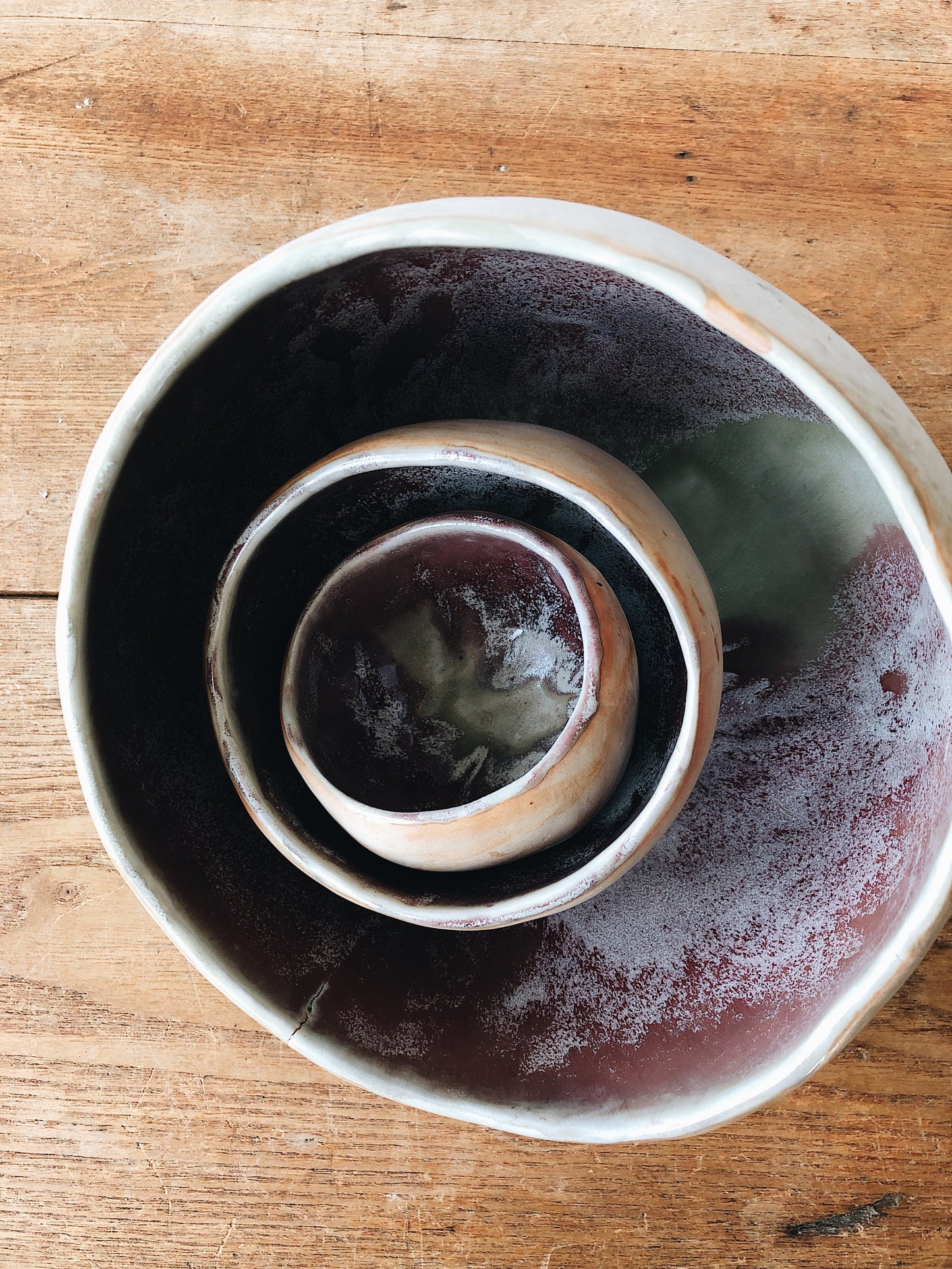 Handmade Freeform Nesting Bowl