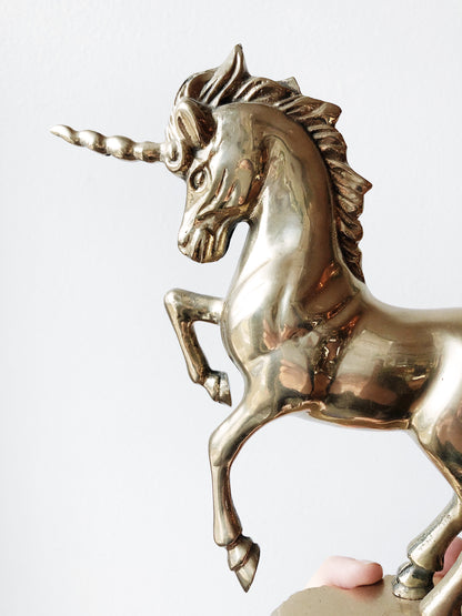 Large Solid Brass Unicorn